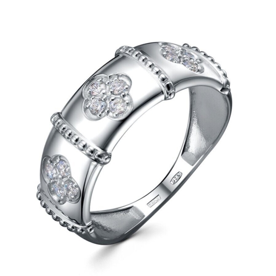 Серьги из серебра с фианитами