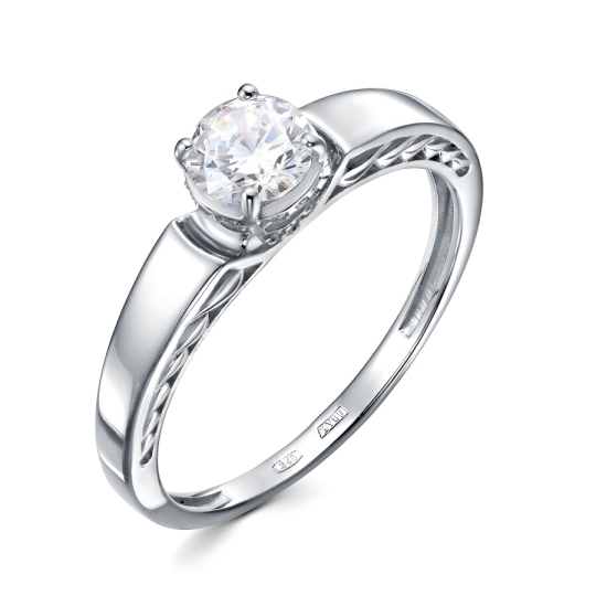 Серьги из серебра с фианитами