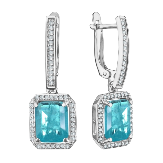 Серьги из серебра с эмалью