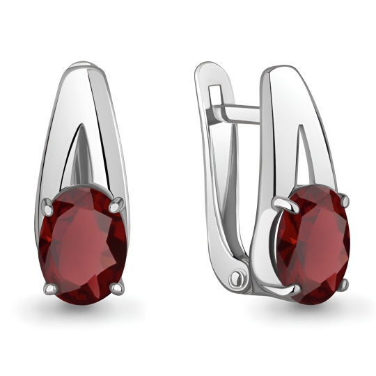 Серьги из серебра с раухтопазами