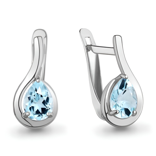 Серьги из серебра с гранатами