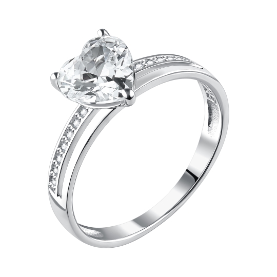 Серьги из серебра с фианитами