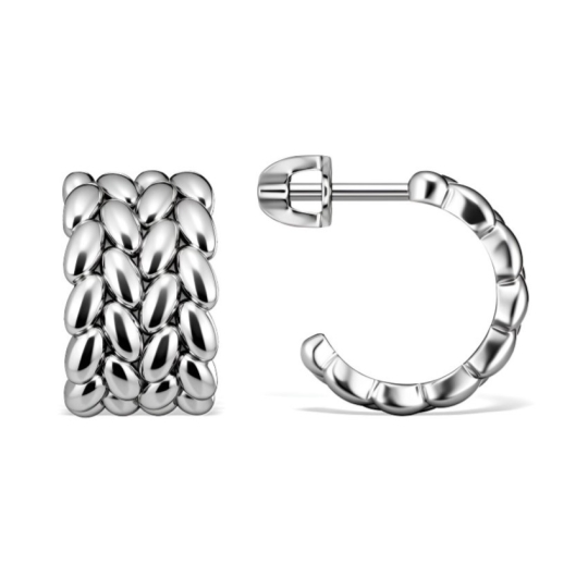 Серьги из серебра с фианитами