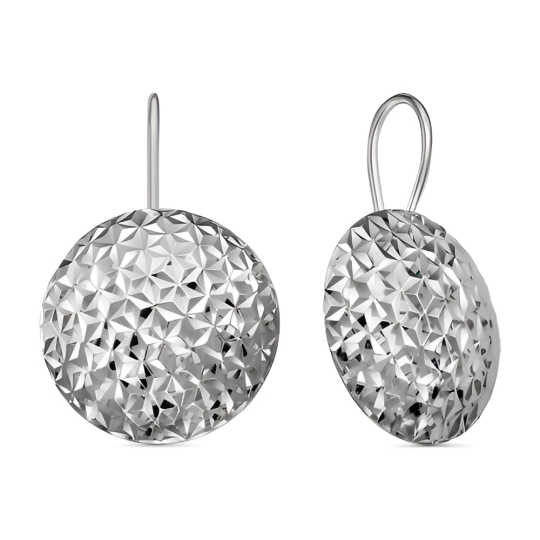 Серьги из серебра с фианитами