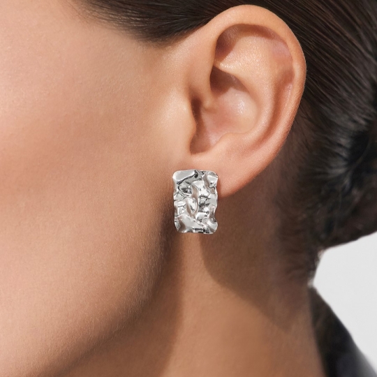 Серьги из серебра с фианитами