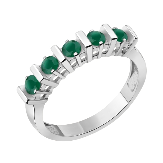 Серьги из серебра с агатами