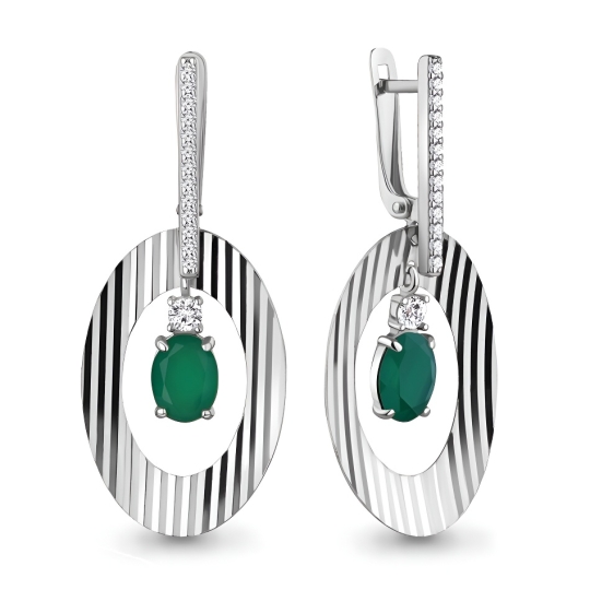 Серьги из серебра с эмалью