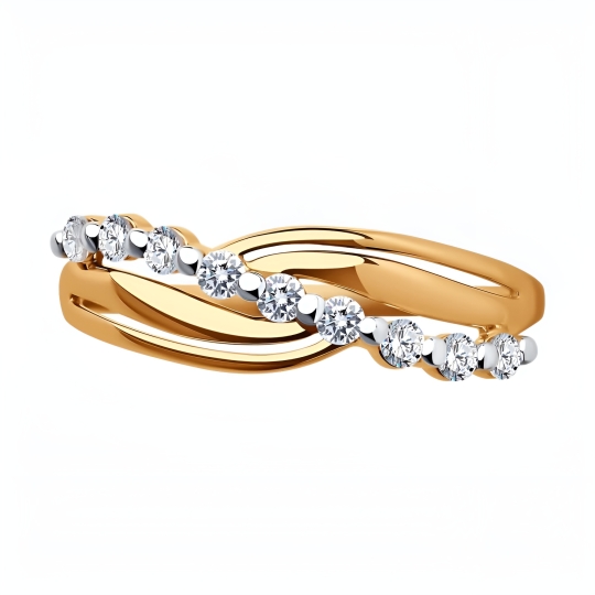 Кольцо из белого золота с бриллиантом 0,5 ct