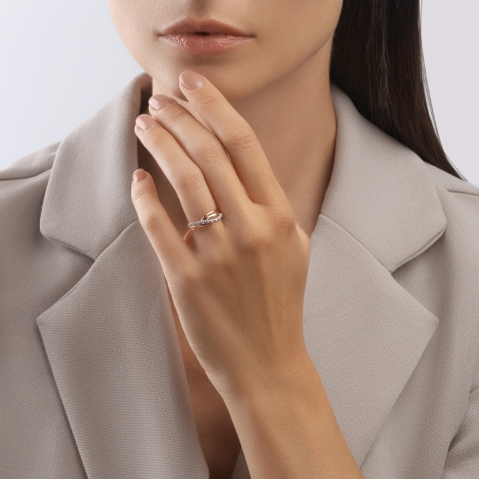 Кольцо из белого золота с бриллиантом 0,5 ct