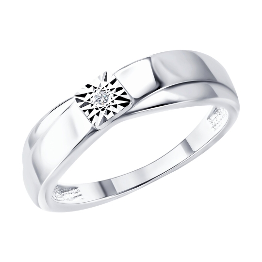 Серьги из серебра с бриллиантами