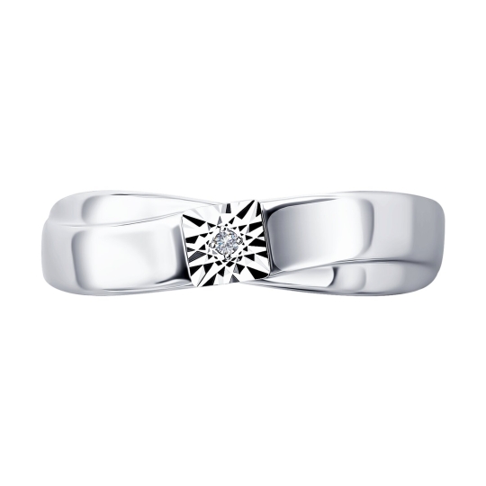 Серьги из серебра с бриллиантами