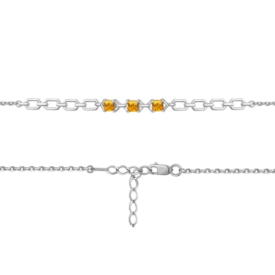 Серьги из серебра с цитринами