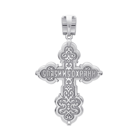 Подвеска-крест из серебра