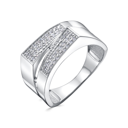 Серьги из серебра с фианитами