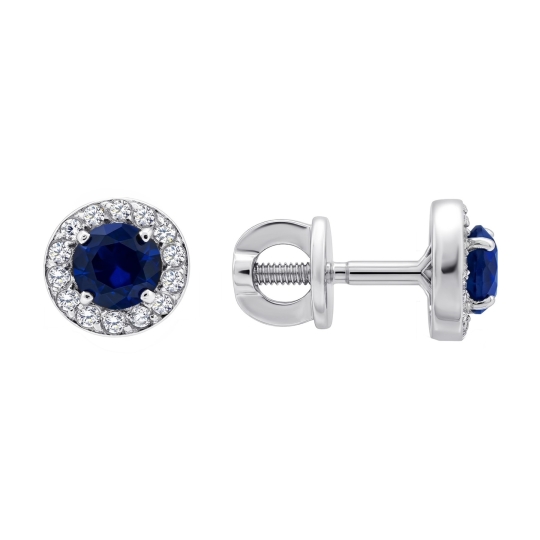 Серьги из серебра с фианитами