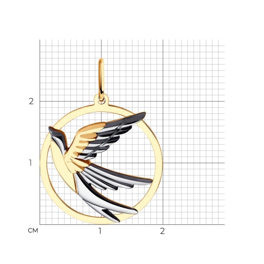 Подвеска из золота с фианитами