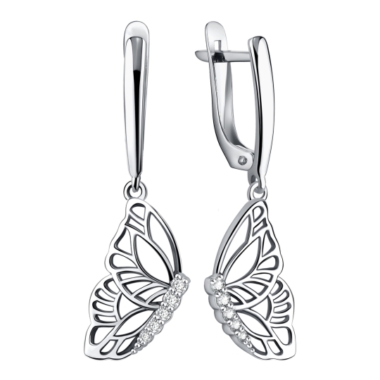 Серьги-кольца из серебра