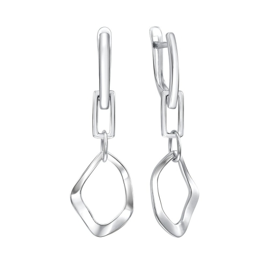 Серьги из серебра с гранатами