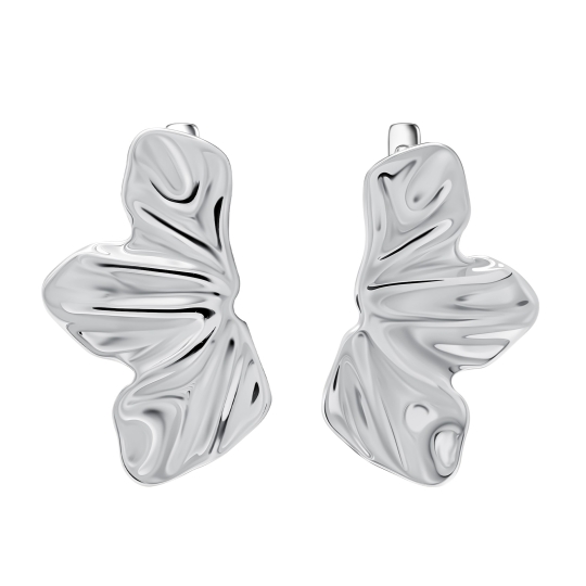 Серьги из серебра с фианитами