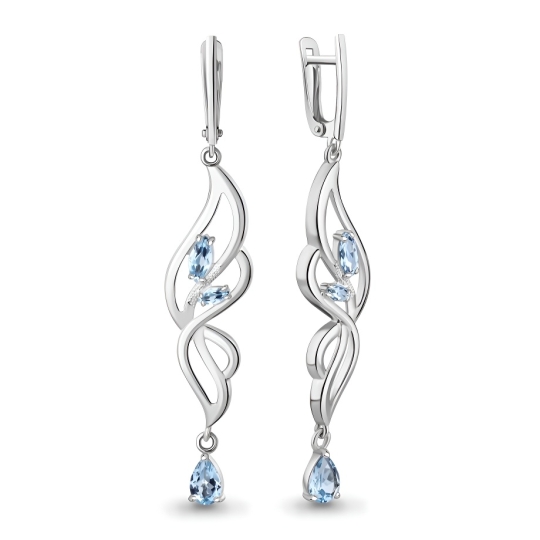 Серьги из серебра с чернением