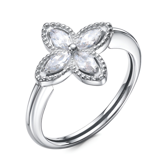 Серьги из серебра с фианитами