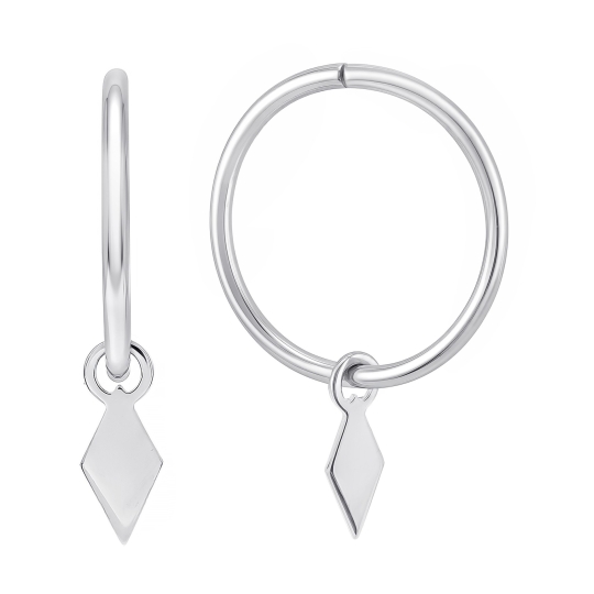 Серьги из серебра с фианитами
