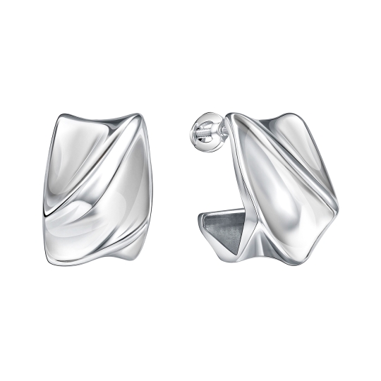 Серьги из серебра с фианитами