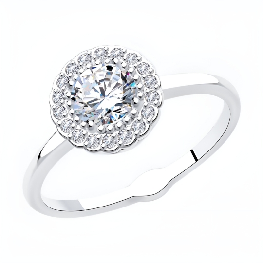 Серьги из серебра с фианитами