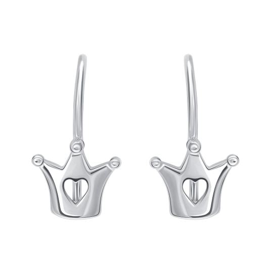 Серьги из серебра с фианитами