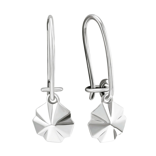 Серьги из серебра с фианитами 