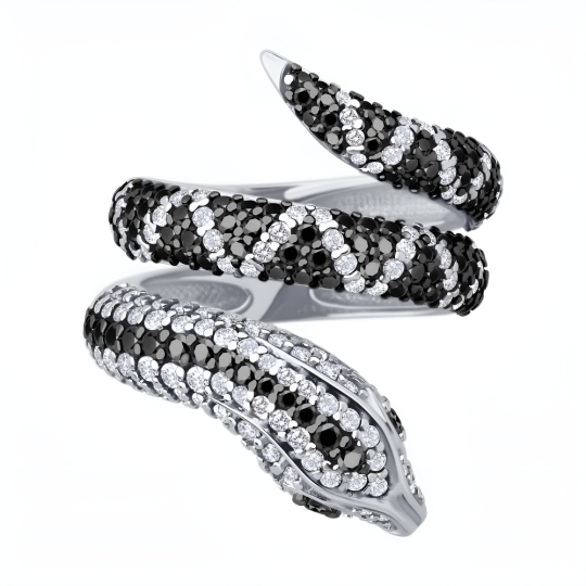 Серьги из серебра с фианитами