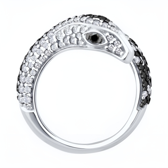 Серьги из серебра с фианитами