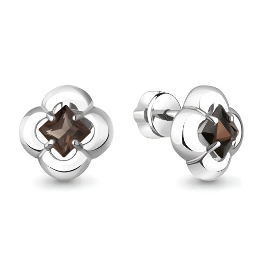 Серьги из серебра с агатами