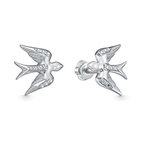 Серьги из серебра с топазами Swiss