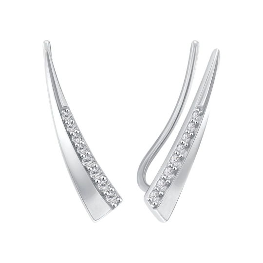 Серьги из серебра с малахитами