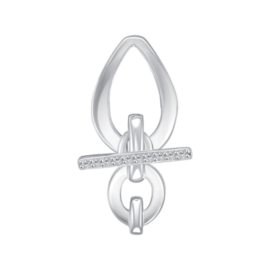 Серьги из серебра с фианитами