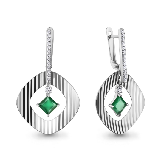 Серьги-конго из серебра