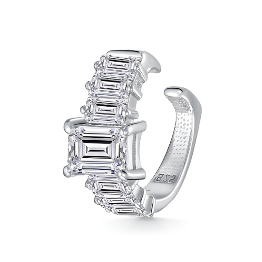 Серьги из серебра с фианитами
