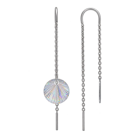 Серьги из серебра с фианитами