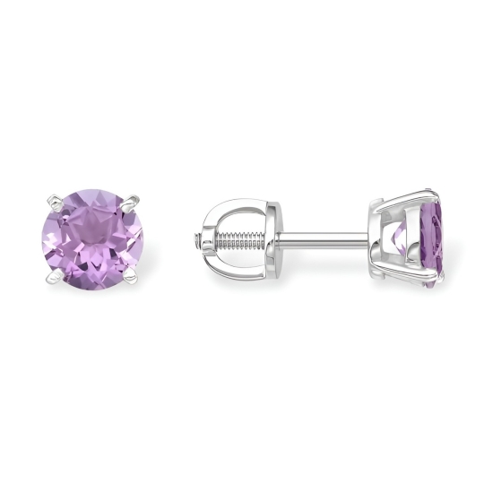 Серьги из серебра с фианитами