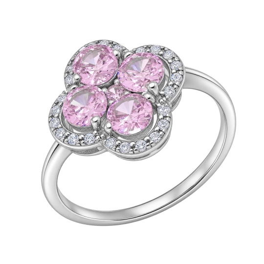 Серьги из серебра с фианитами