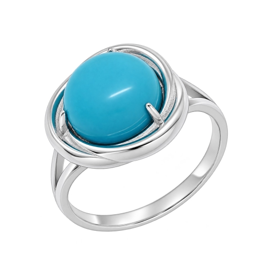 Серьги из серебра с бирюзой
