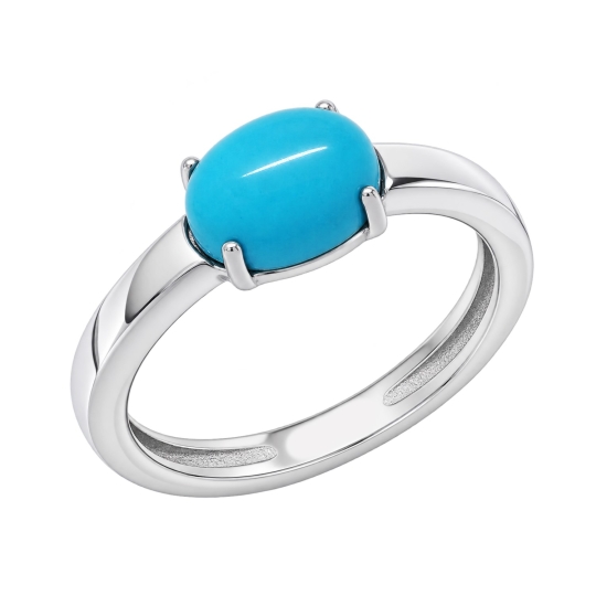 Серьги из серебра с бирюзой