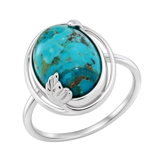 Серьги из серебра с бирюзой