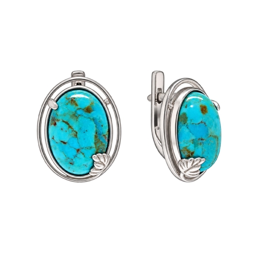 Серьги из серебра с алмазной гранью