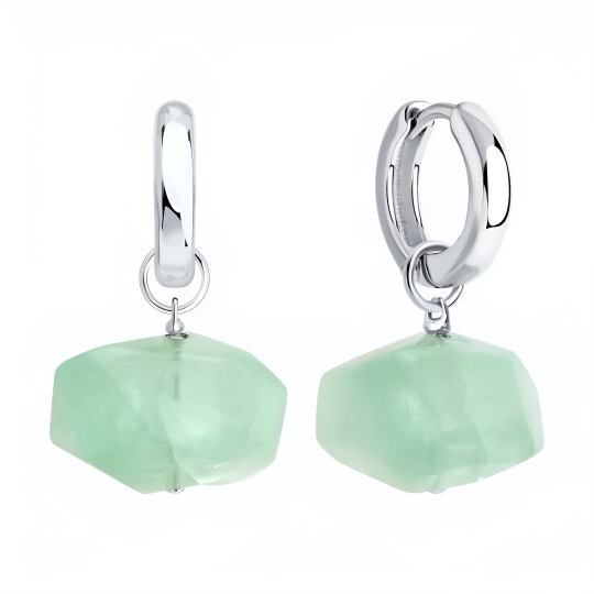 Серьги из серебра с фианитами