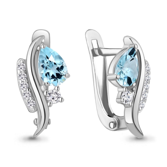 Серьги из серебра с жемчугом
