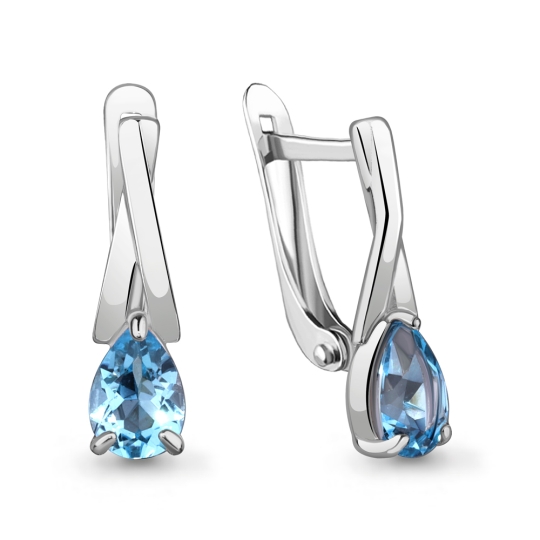 Серьги из серебра с аметистами 