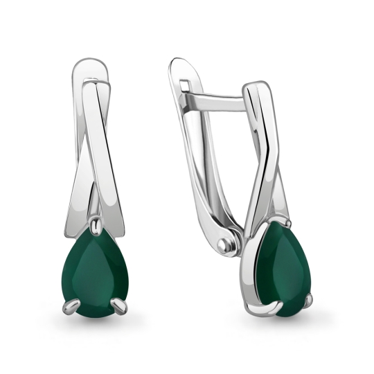 Серьги из серебра с аметистами 