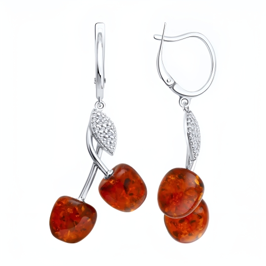 Серьги из серебра с чернением